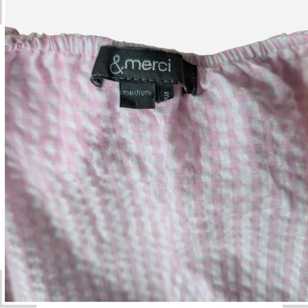 Pre-owned &merci Pink Gingham Blouse with Ruffles - Picture 7 of 7